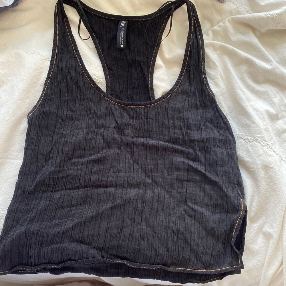 black tank top